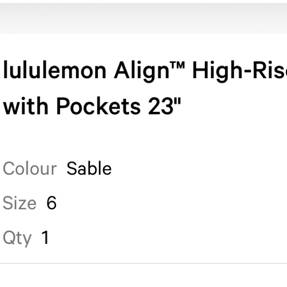 Lululemon Align High-rise with Pockets 23” Sable Copper size 6 - Picture 7 of 17